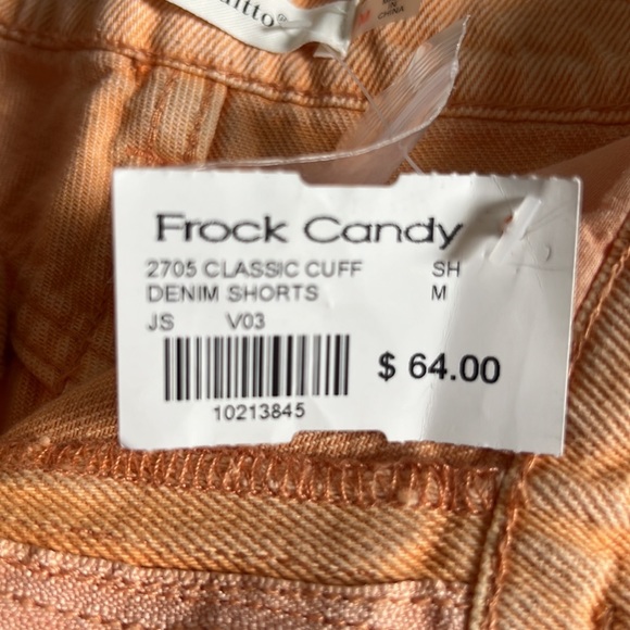 Frock Candy Women’s high waist orange denim shorts - size medium - NWT - Picture 4 of 4